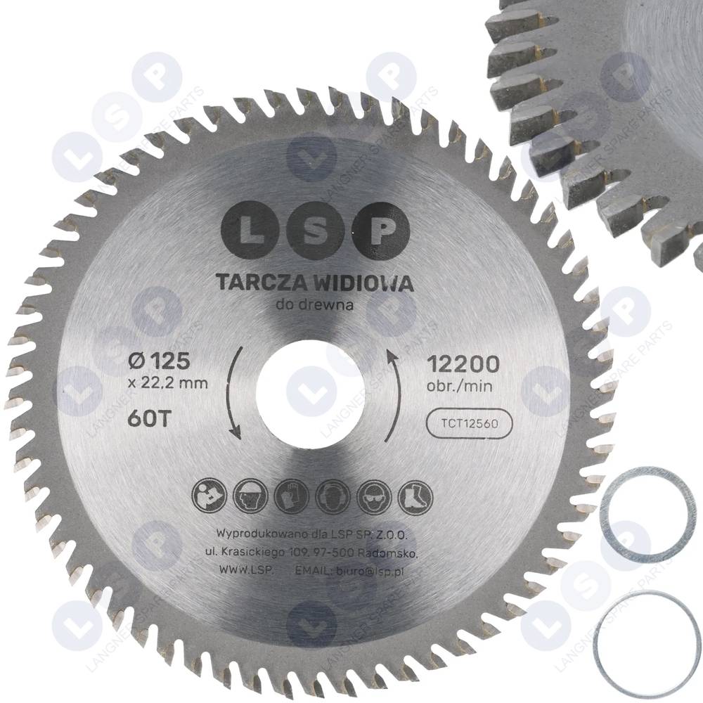 Pílový kotúč na rezanie dreva 125MM x 22,2 60T widia karbid